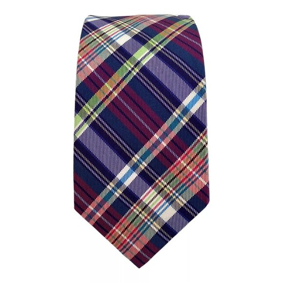 Altea Other - ALTEA Purple Plaids & Cheks Silk Tie Italy 58”/ 2.9 " EC